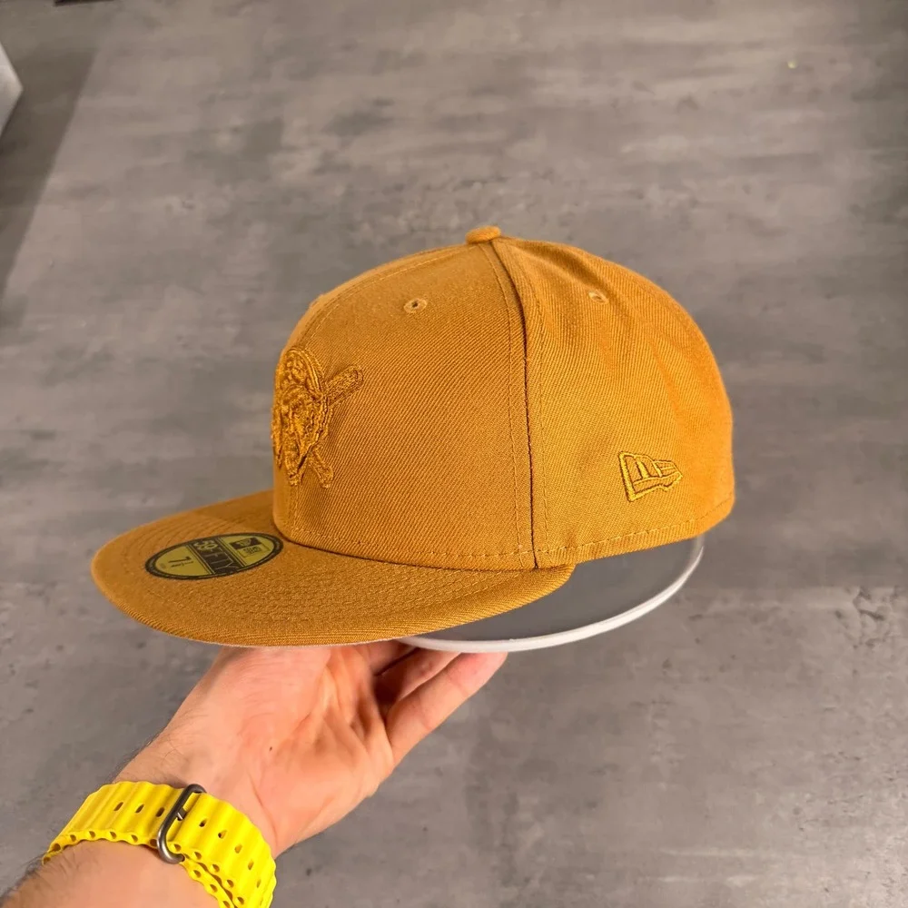 New Era Pittsburgh Pirates Hat‎ 7 7/8 Bronze Wheat Fitted Jolly Roger Logo Cap